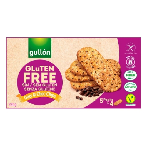 GULLON GLUTEN FREE OATS & CHOC CHIPS 220G