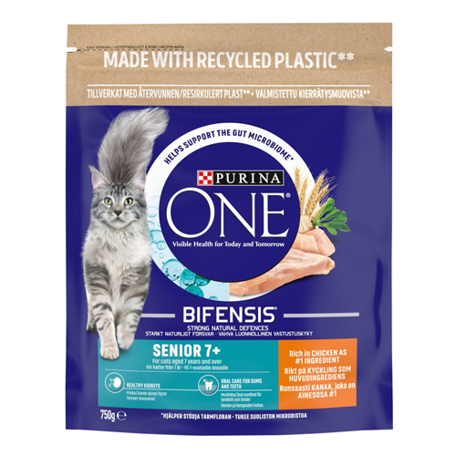 PURINA ONE SENIOR CAT CHICKEN AND W/GRAIN 750G