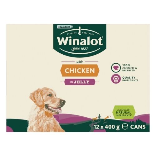 WINALOT CLASSICS MIXED IN JELLY CHICKEN WET DOG FOOD 400G