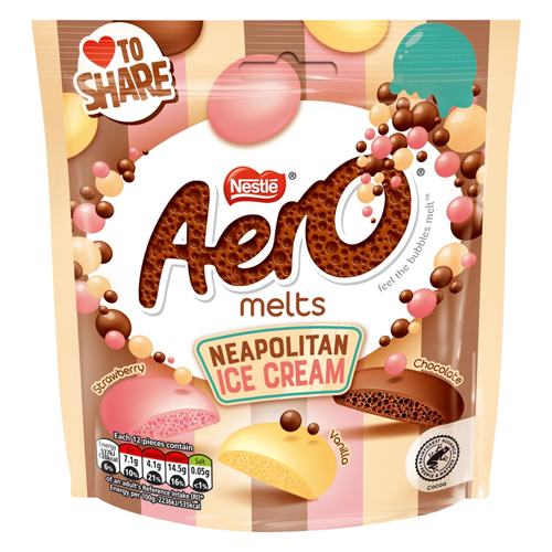AERO MELTS NEAPOLITAN ICE CREAM POUCH 86G