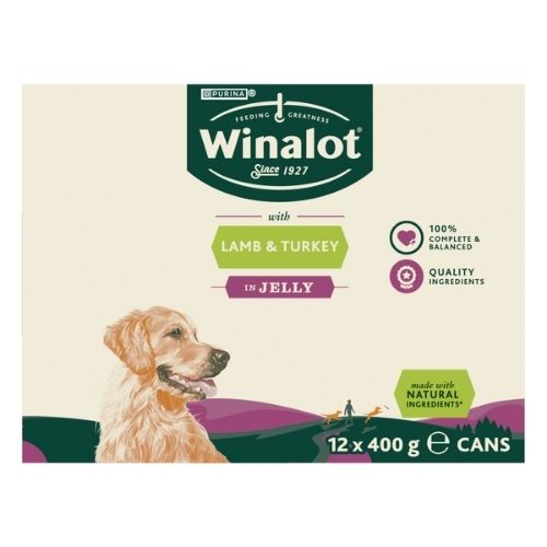 WINALOT CLASSICS MIXED IN JELLY LAMB & TURKEY WET DOG FOOD 400G