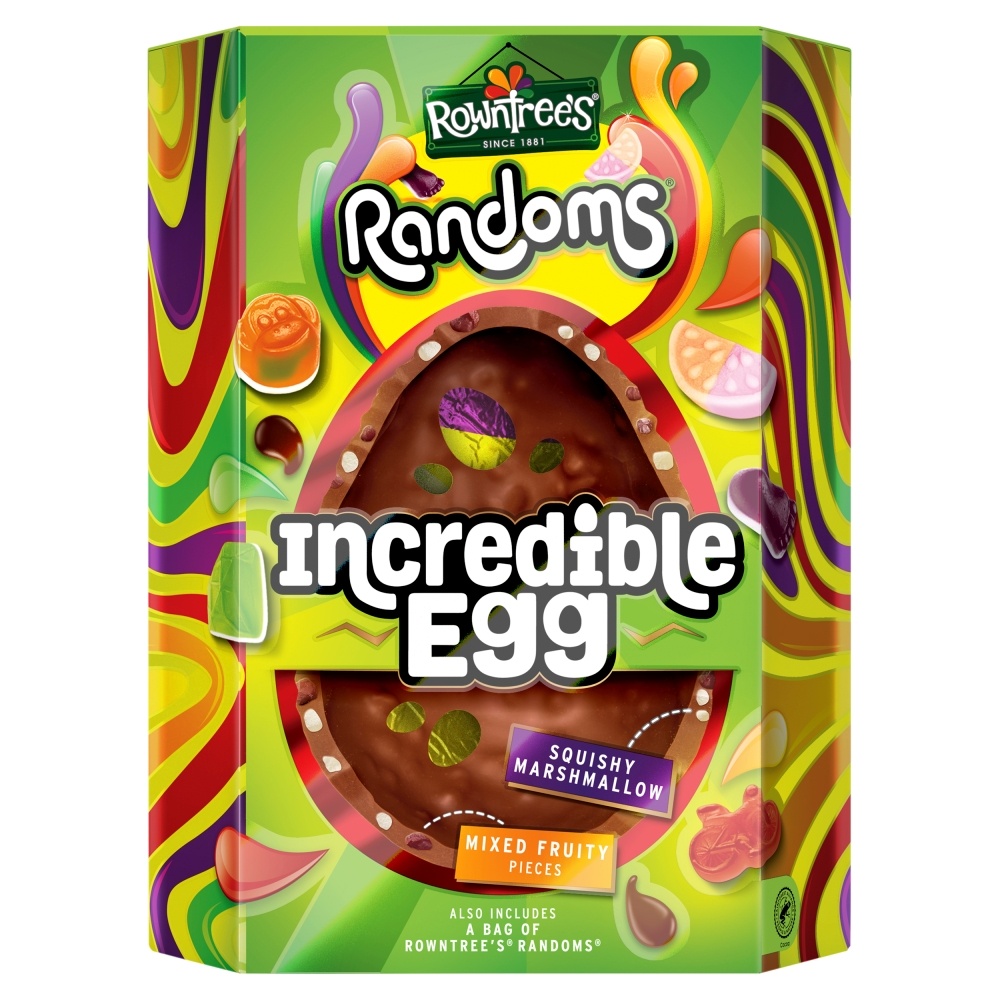 ROWNTREE'S RANDOMS GIANT INCREDIBLE EGG 380G-EASTER