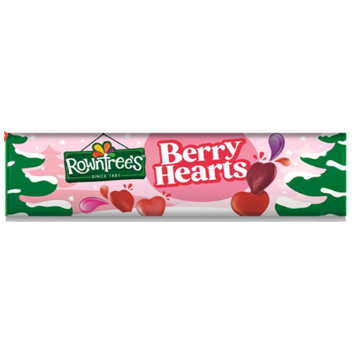 ROWNTREES BERRY HEARTS GIANT TUBE 100G-XMAS