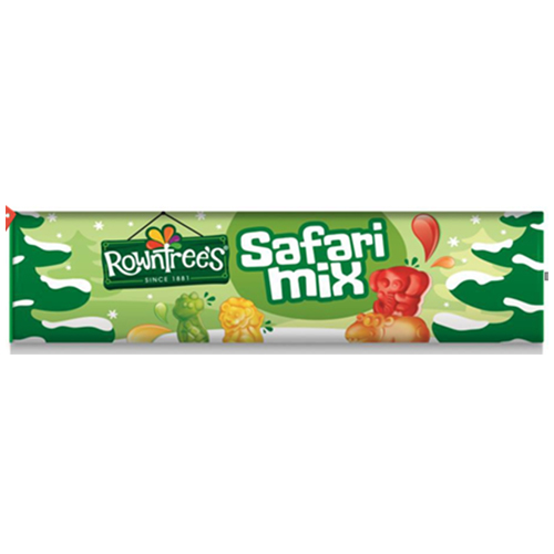 ROWNTREES SAFARI MIX GIANT TUBE 100G-XMAS