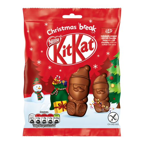 KITKAT MINI SANTA POUCH CLIP STRIP 55G-XMAS