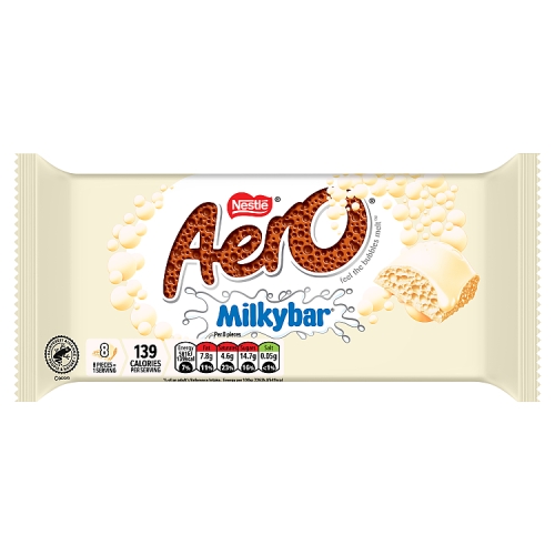 AERO MILKYBAR WHITE CHOCOLATE SHARING BAR 90G-LAUNCH JULY-2026