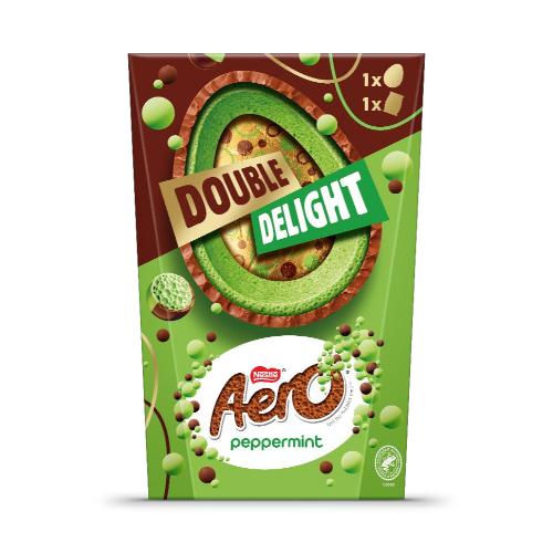 AERO DOUBLE DELIGHT PEPPERMINT EGG 310G-EASTER