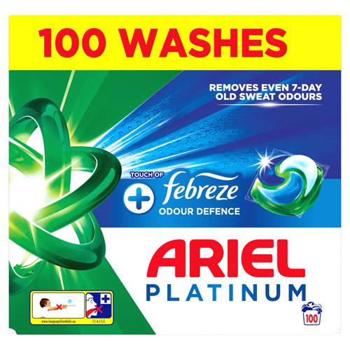 ARIEL PLATINUM PODS WASHING CAPSULES 100S