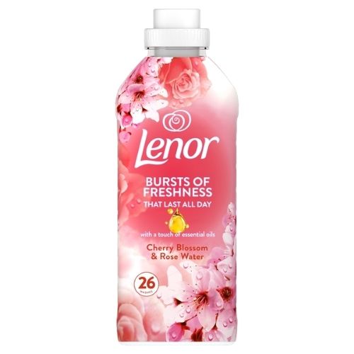 LENOR FABRIC CONDITIONER 26 W CHERRY BLOSSOM & ROSE WATER 858ML