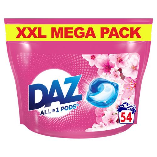 DAZ LAUNDRY DETERGENT LIQUID PODS PINK 54W