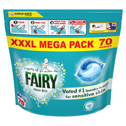 FAIRY NON BIO PODS SENSITIVE SKIN 70W