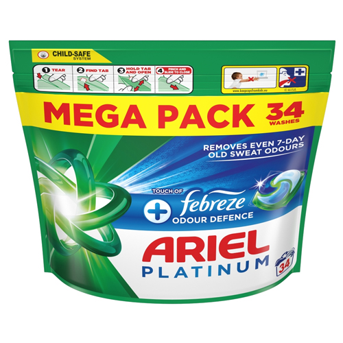 ARIEL PLATINUM PODS WASHING CAPSULES 34W