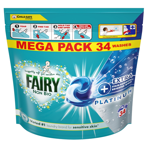 FAIRY PLATINUM+ PODS STAIN REMOVER 34W