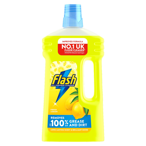 FLASH MULTIPURPOSE FLOOR LIQUID CLEANER CRISP LEMON 1L