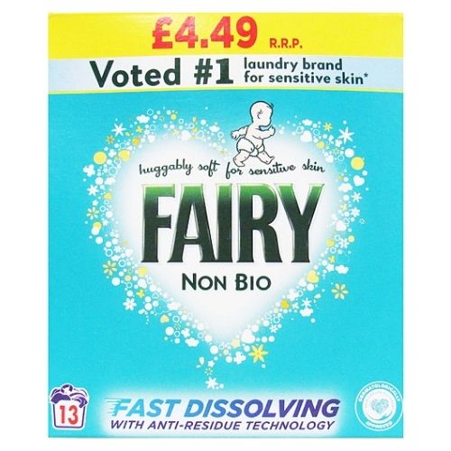 FAIRY NON BIO WASHING POWDER PMP £4.49 13W
