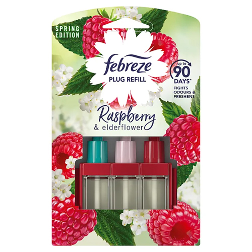 FEBREZE 3VOLUTION AIR FRESHENER PLUG IN REFILL RASPBERRY & ELDERFLOWER 20ML