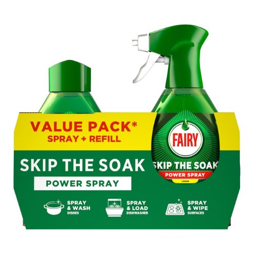 FAIRY SKIP THE SOAK DISH POWER SPRAY REFILL LEMON 1300ML
