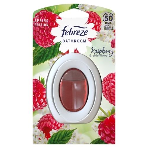 FEBREZE BATHROOM AIR FRESHENER RASPBERRY & ELDERFLOWER 8X1S