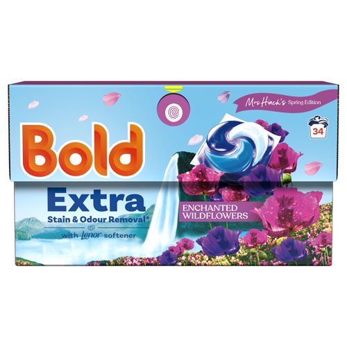 BOLD 2IN 1 LAUNDRY DETERGENT LIQUID PODS ENCHANTED WILDFLOWER 34W