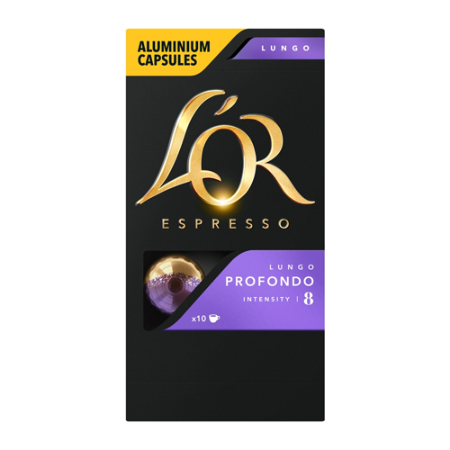 L'OR ESPRESSO LUNGO PROFONDO INTENSITY 8 COFFEE PODS 10S