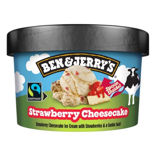 BEN & JERRY'S  ICE CREAM STRAWBERRY CHEESECAKE 100ML