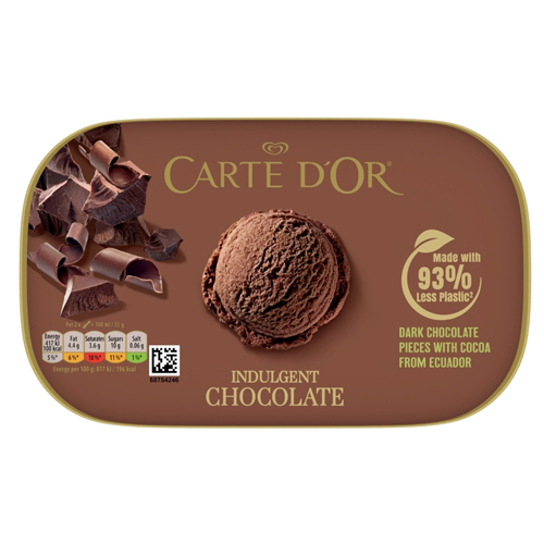 CARTE D'OR  ICE CREAM TUB INDULGENT CHOCOLATE 900 ML