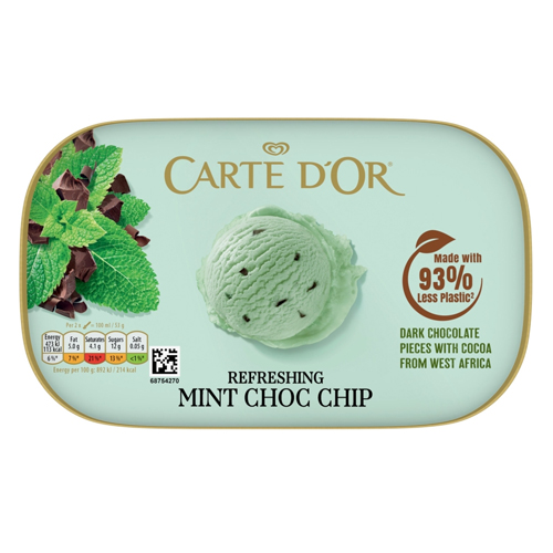 CARTE D'OR  ICE CREAM TUB REFRESHING MINT CHOC CHIP 900 ML