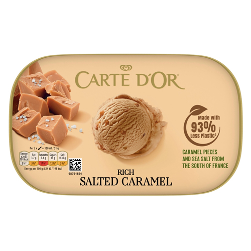 CARTE D'OR  ICE CREAM TUB RICH SALTED CARAMEL 900 ML