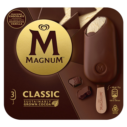 MAGNUM CLASSIC ICE CREAM STICKS 3X 100ML