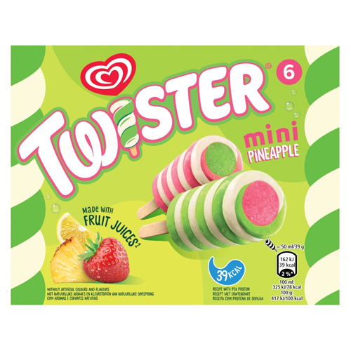 TWISTER MINI PINEAPPLE ICE LOLLY 6X 50ML