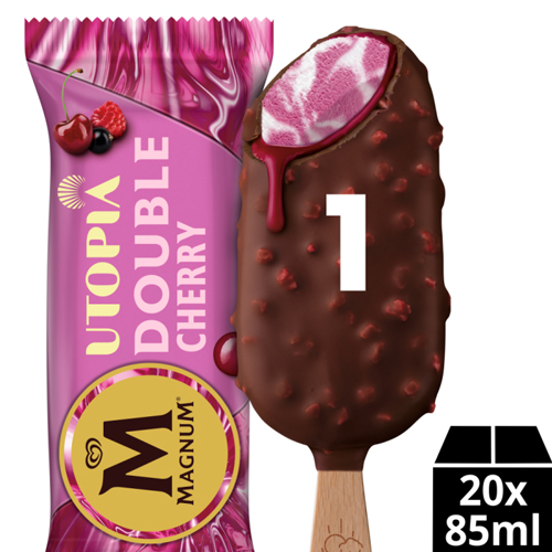 MAGNUM UTOPIA ICE CREAM STICK DOUBLE CHERRY 85ML