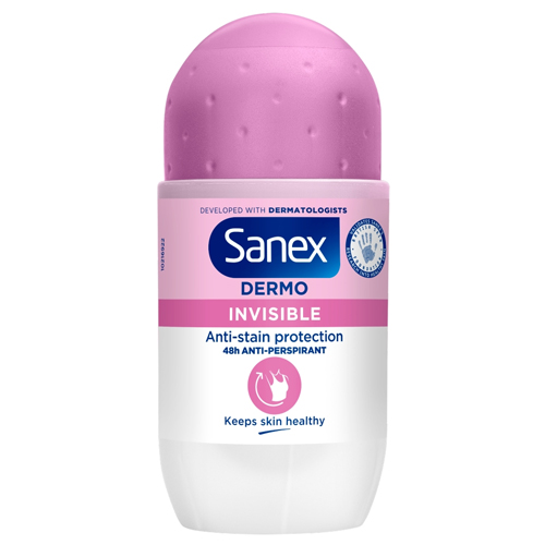 SANEX DERMO INVISIBLE ANTIPERSPIRANT DEODORANT ROLL ON 50ML