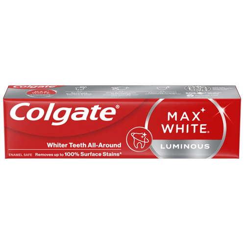 COLGATE MAX WHITE LUMINOUS TEETH WHITENING TOOTHPASTE 75ML