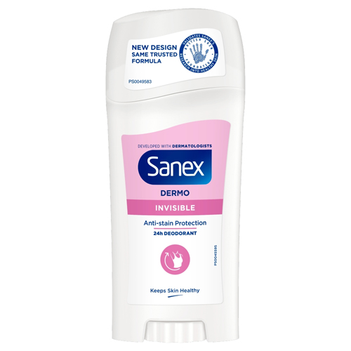 SANEX DEODORANT STICK INVISIBLE 65ML