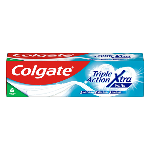 COLGATE TRIPLE ACTION XTRA WHITE TOOTHPASTE 75ML