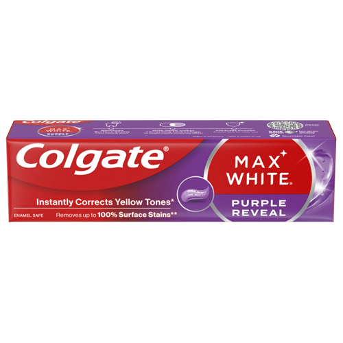 COLGATE MAX WHITE PURPLE REVEAL INSTANT TEETH WHITENING TOOTHPASTE 75ML