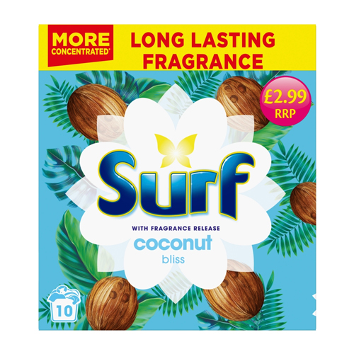 SURF COCONUT BLISS WASHING POWDER 10 WASHES PMP £2.99 500G