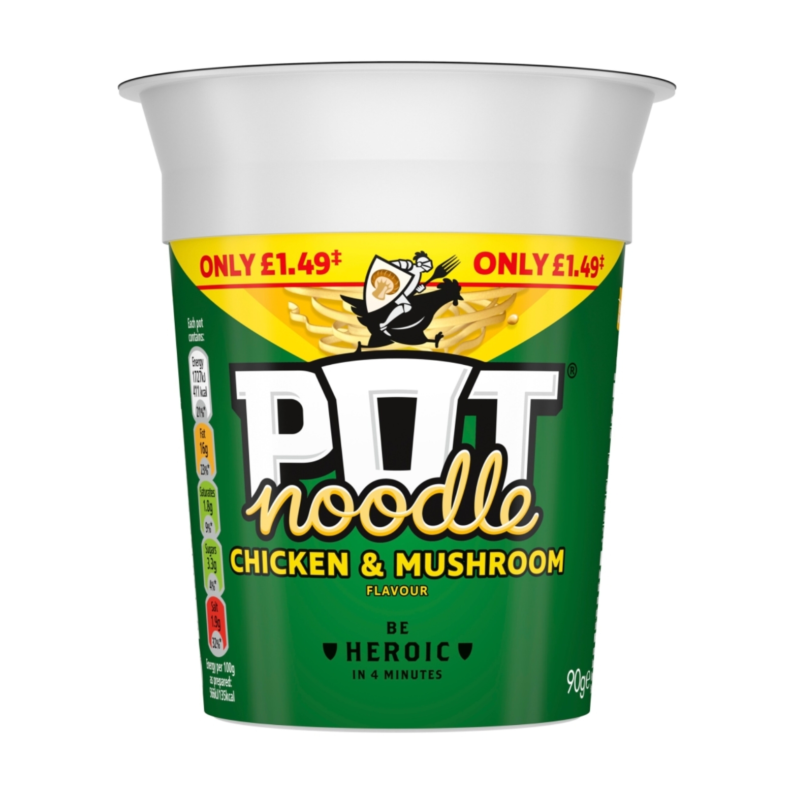 POT NOODLE CHICKEN & MUSHROOM PMP £1.49 90G