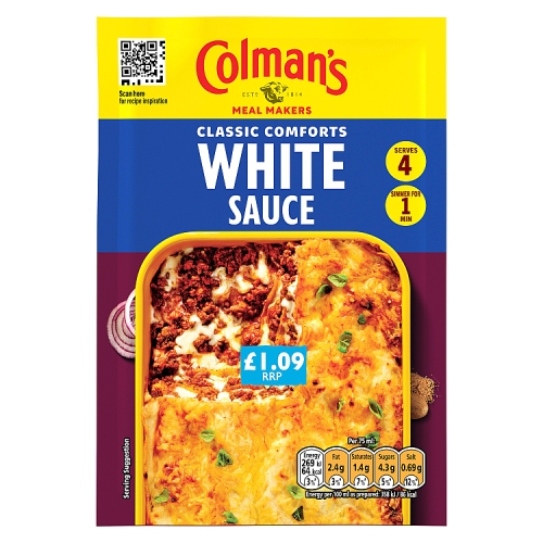 COLMAN'S SAUCE MIX WHITE PMP £1.09 26G