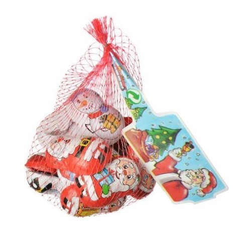 CREST CREAM FILLED MILK CHOCOLATE CHUBBY SANTA & SNOWMEN NET 80G-XMAS