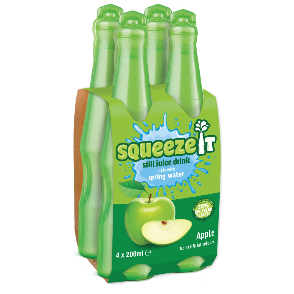 SQUEEZE IT STILL DRINK APPLE 4PK 200ML