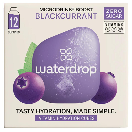 WATERDROP MICRODRINK BOOST BLACKCURRANT VITAMIN HYDRATION CUBES 24G