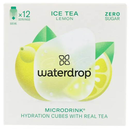 WATERDROP ICE TEA LEMON MICRODRINK CUBES 12S