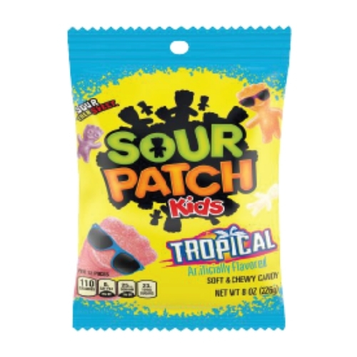SOUR PATCH KIDS TROPICAL 136G- LAUNCH JULY-2026